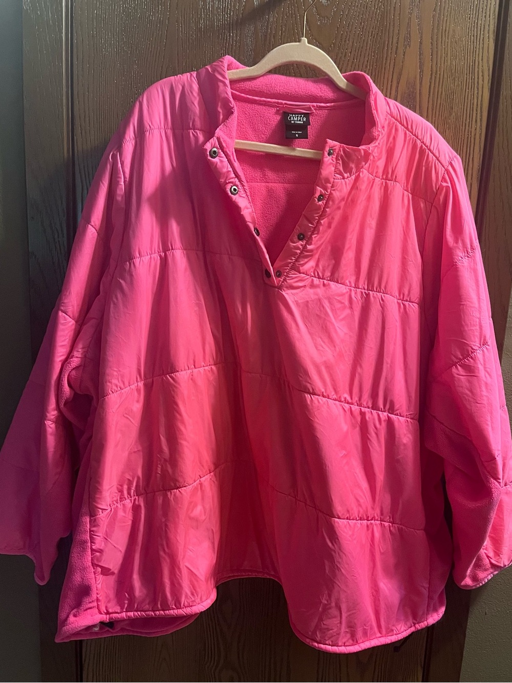 torrid Hot Pink Quilted Pullover Puffer size 5